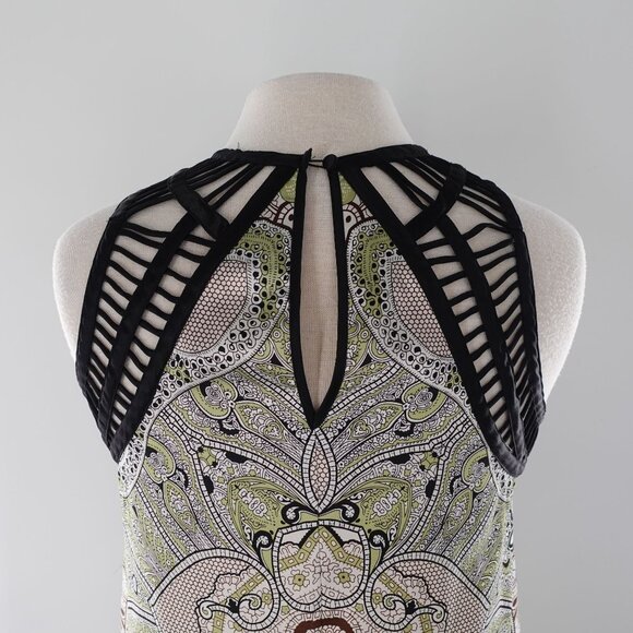 Silk Sleeveless Slip Style Tunic Mandela Print Sz 6 NWT Etcetera Bistro - Picture 5 of 7